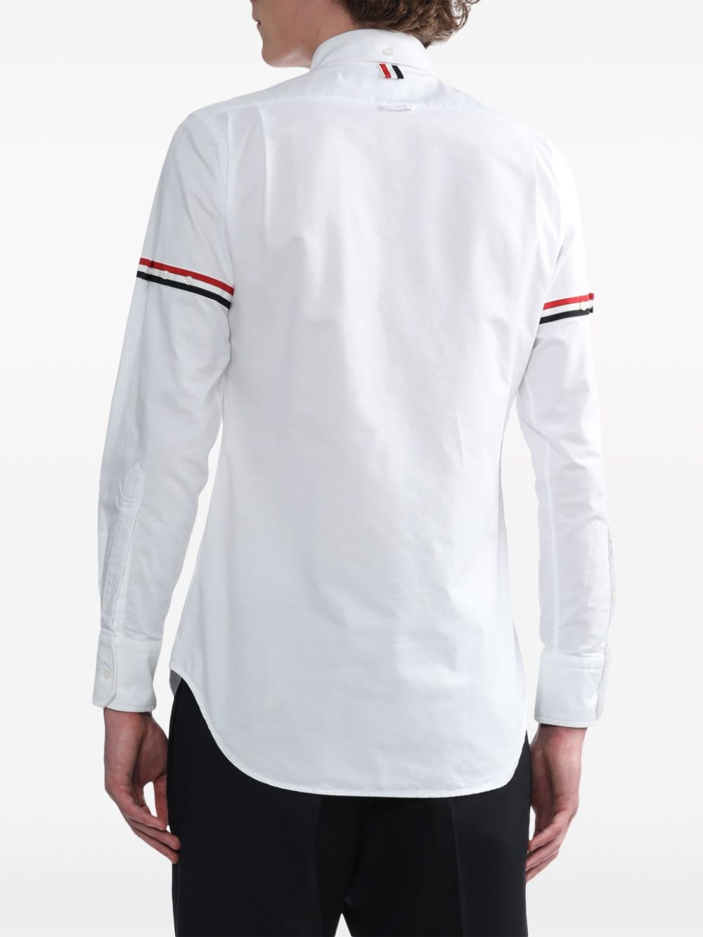 grosgrain-armband Oxford shirt - 4