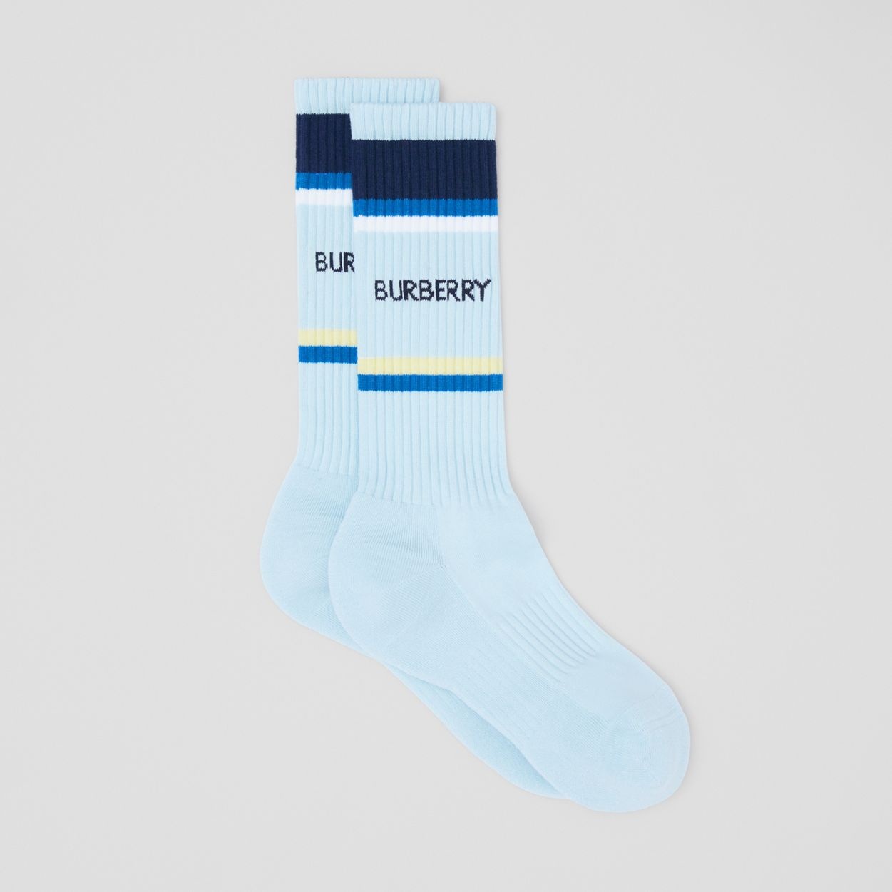 Logo Intarsia Technical Cotton Socks - 4