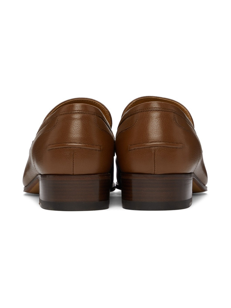 Brown Web Horsebit Loafers 4
