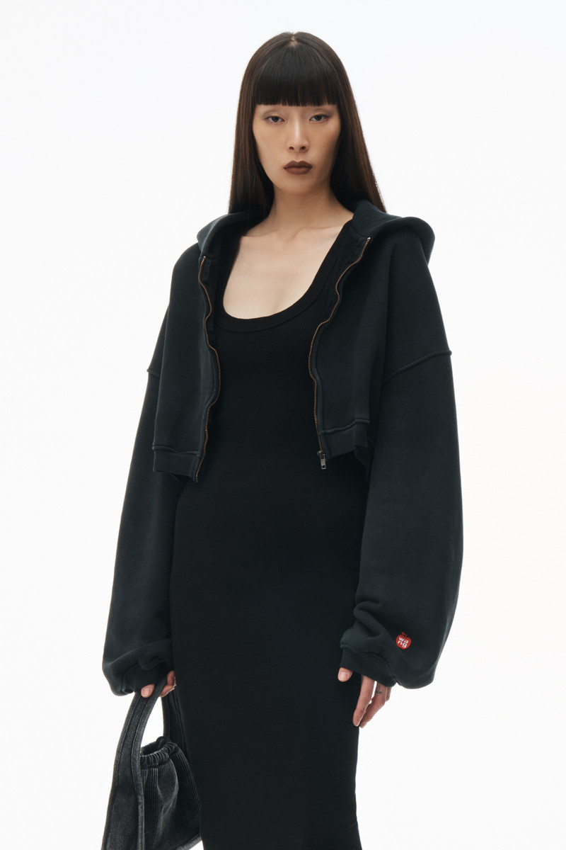 Crop Zip Up Hoodie in Classic Terry 2