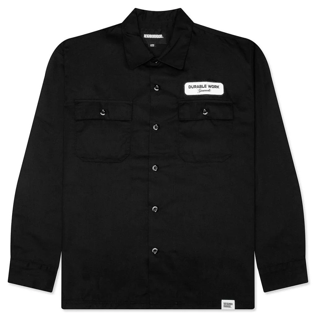 CLASSIC L/S WORK SHIRT 1 - BLACK - 1