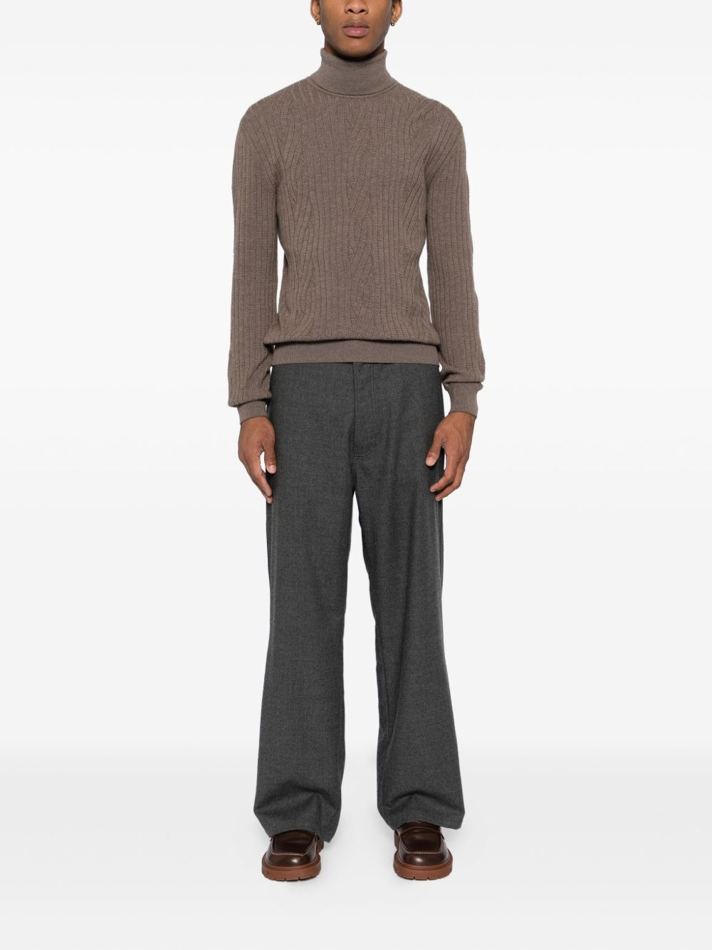 CABLE-KNIT SWEATSHIRT - 3