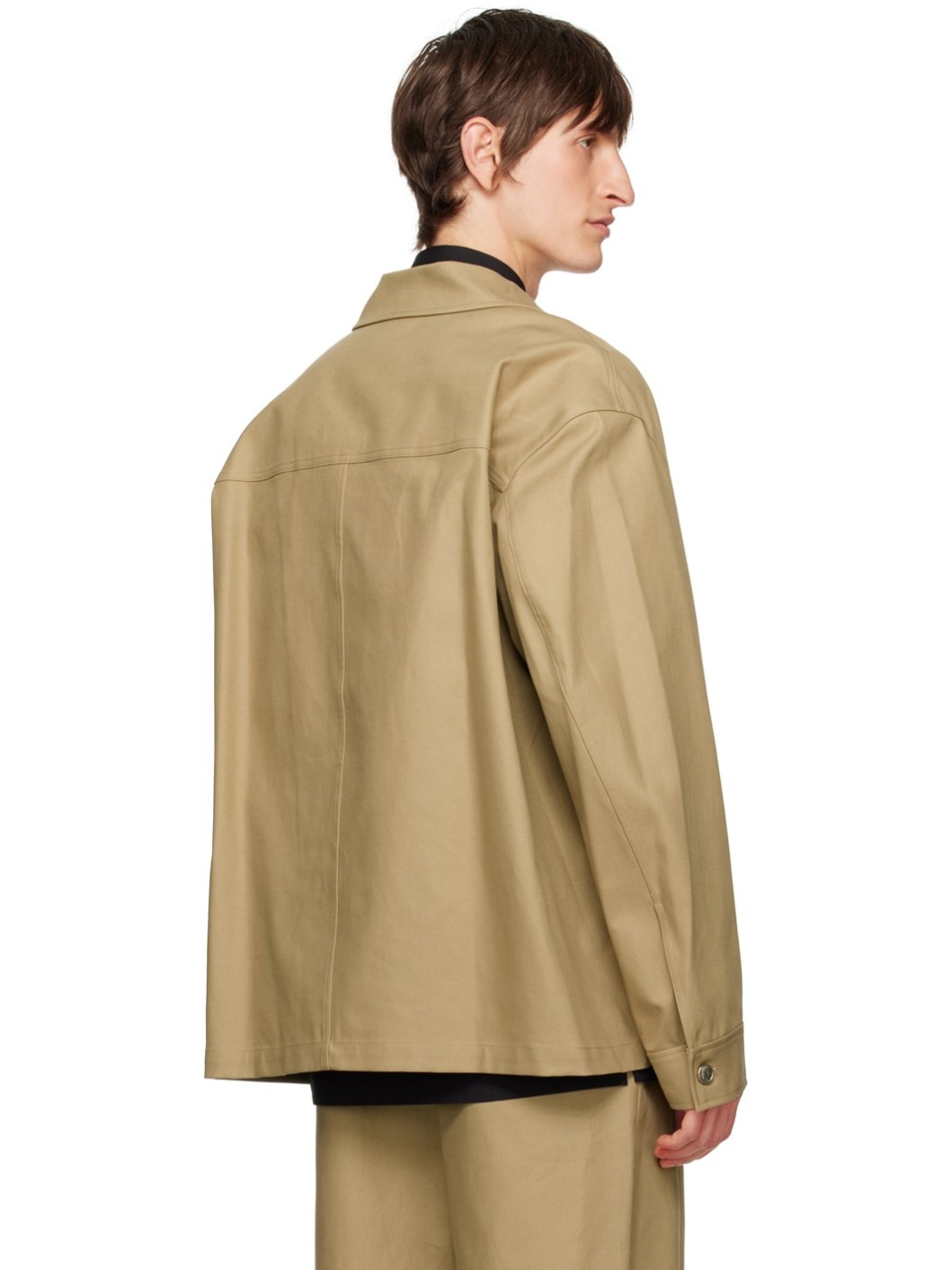 Beige Pocket Shirt Jacket - 3