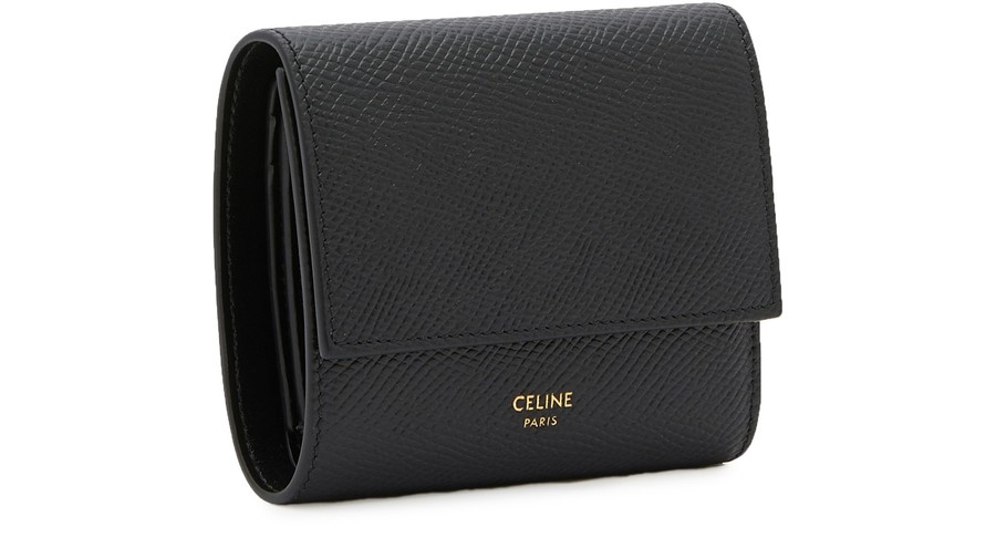 CELINE Small trifold wallet in Grained calfskin 24s REVERSIBLE