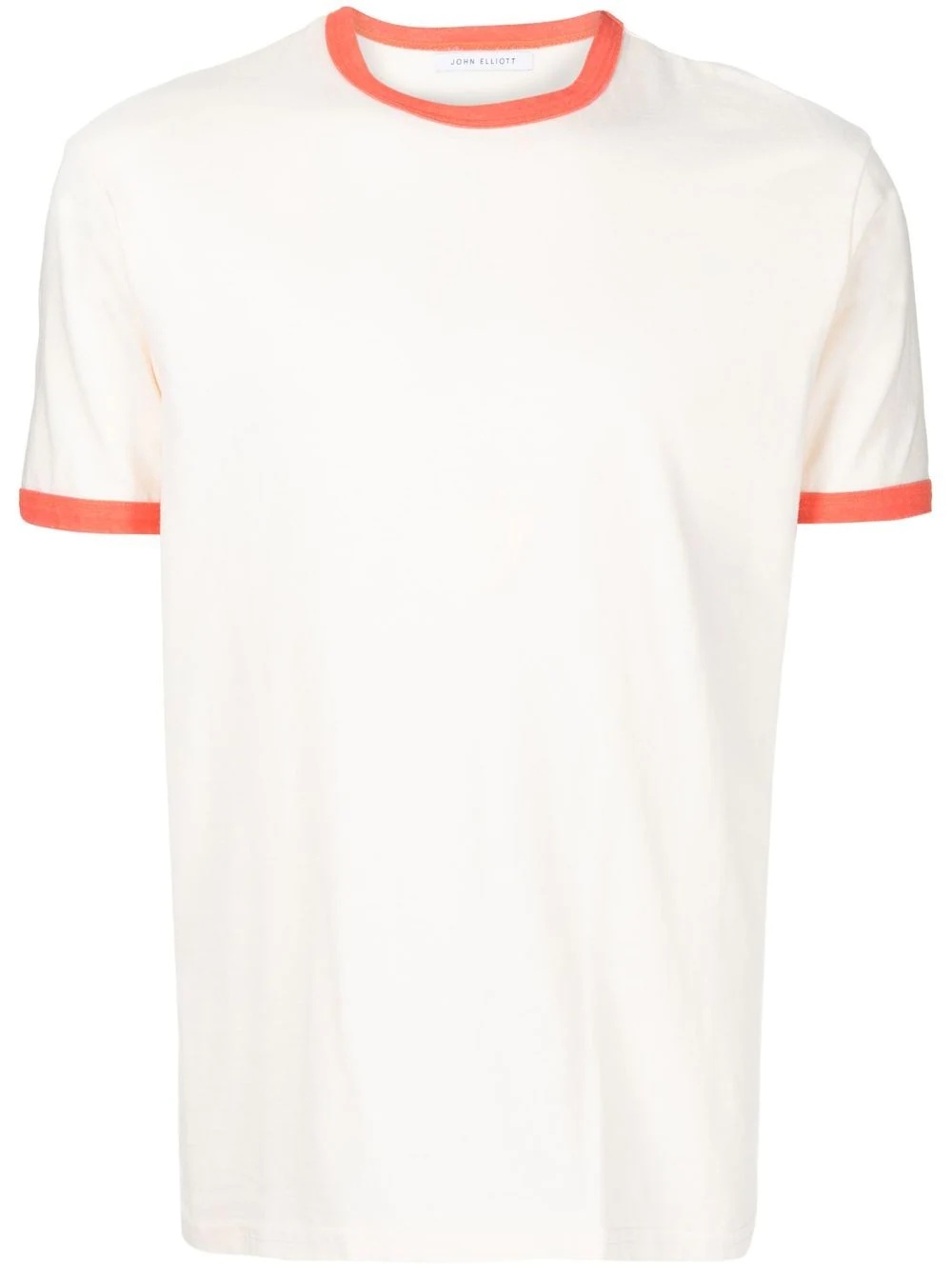 contrast-trim cotton T-Shirt - 1