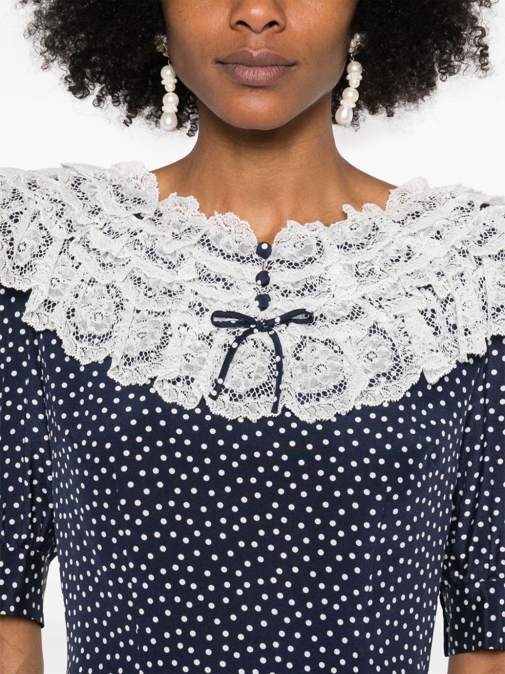 polka-dot maxi dress - 5