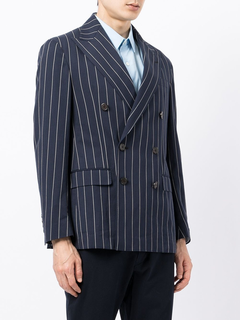 pinstriped double-breasted blazer 3