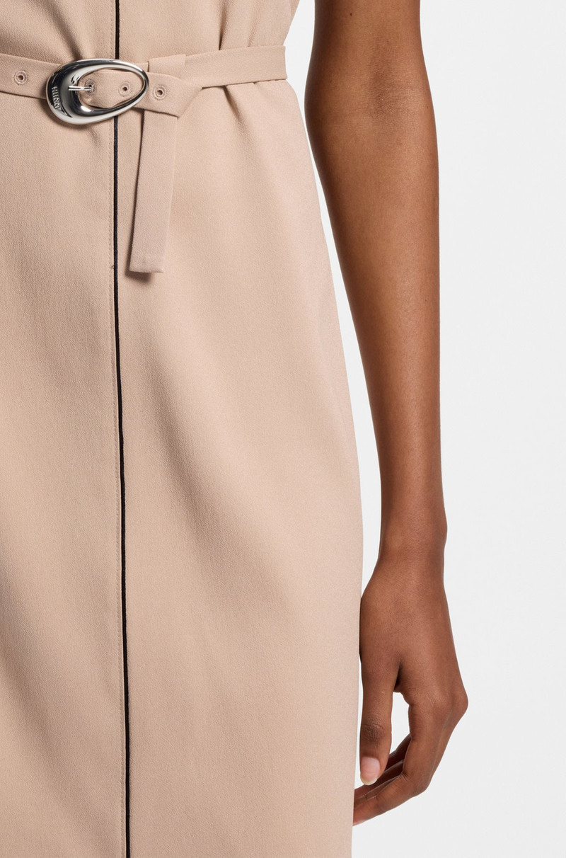 TUNIC DRESS WITH BELT AND PIPING 6