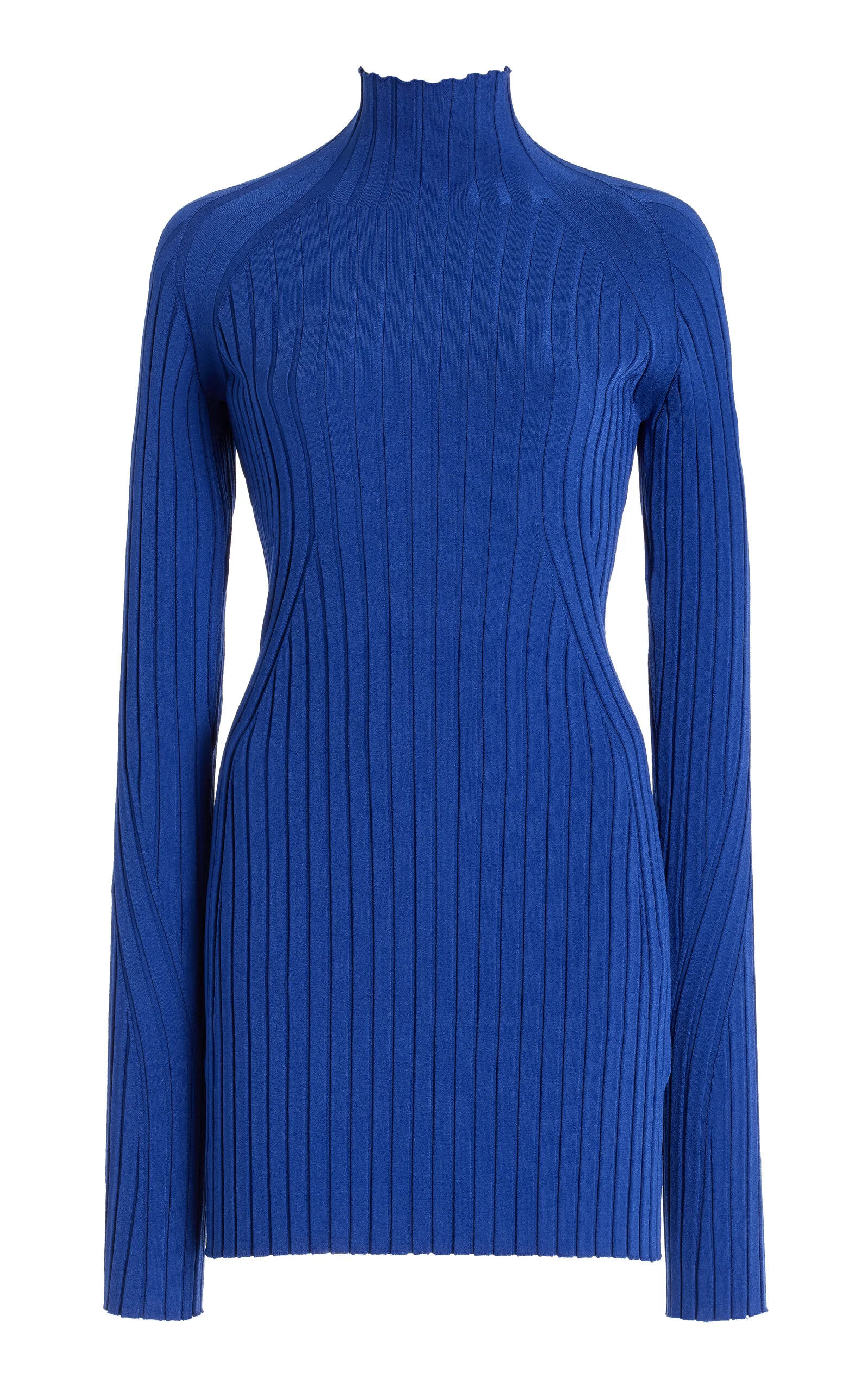 Kat Ribbed-Knit Turtleneck Top blue - 1