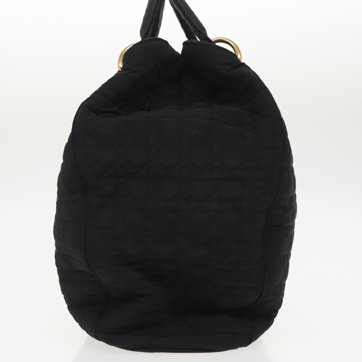 DIOR Canage Hand Bag Nylon Black Gold - 4