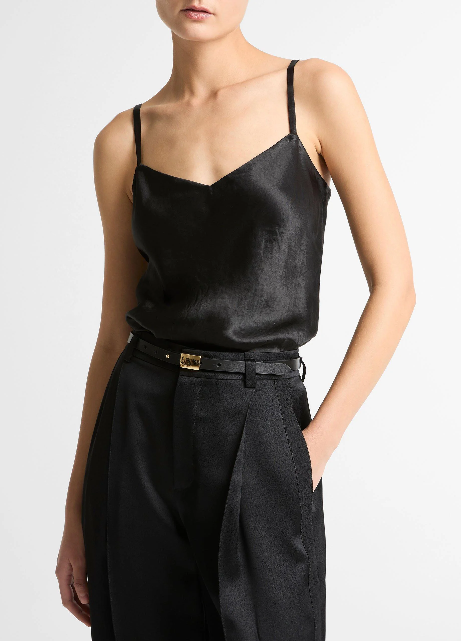 Satin V-Neck Camisole - 1