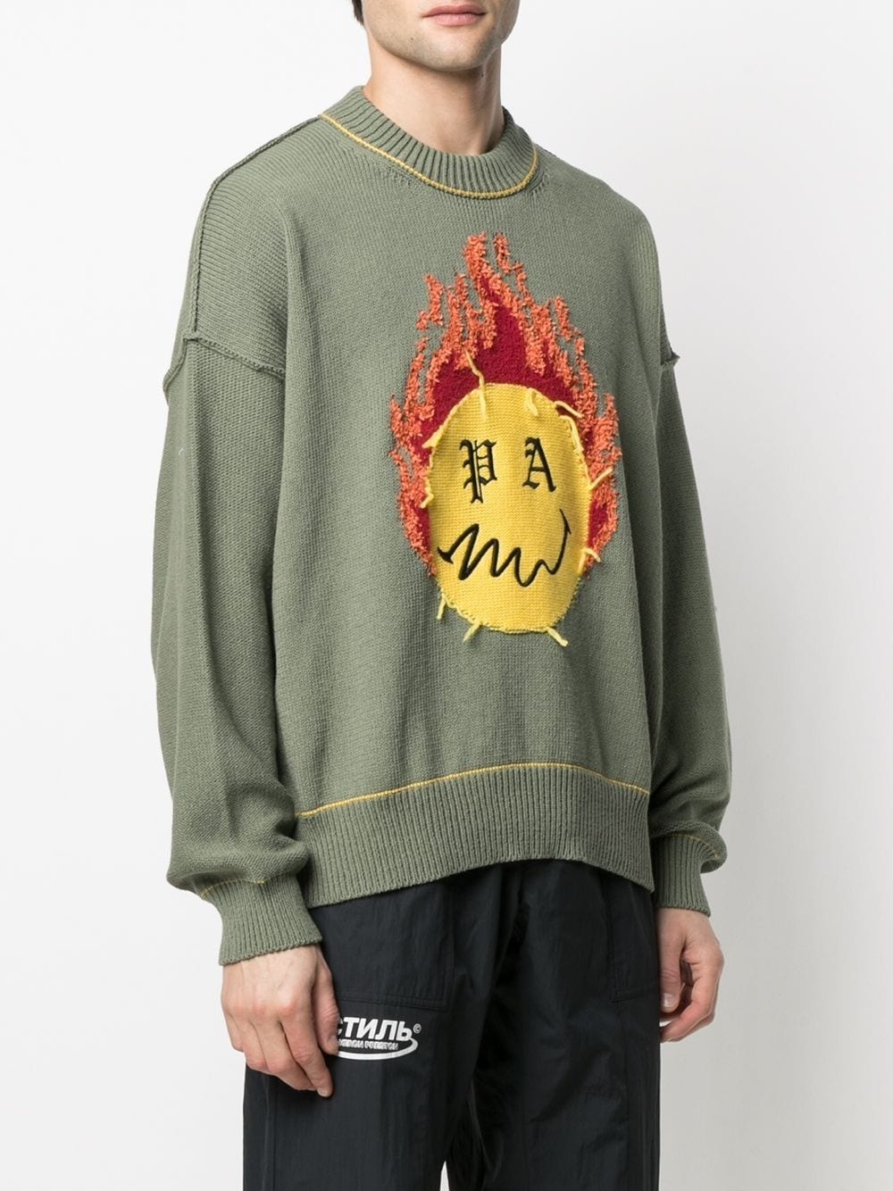 burning head knitted jumper - 3