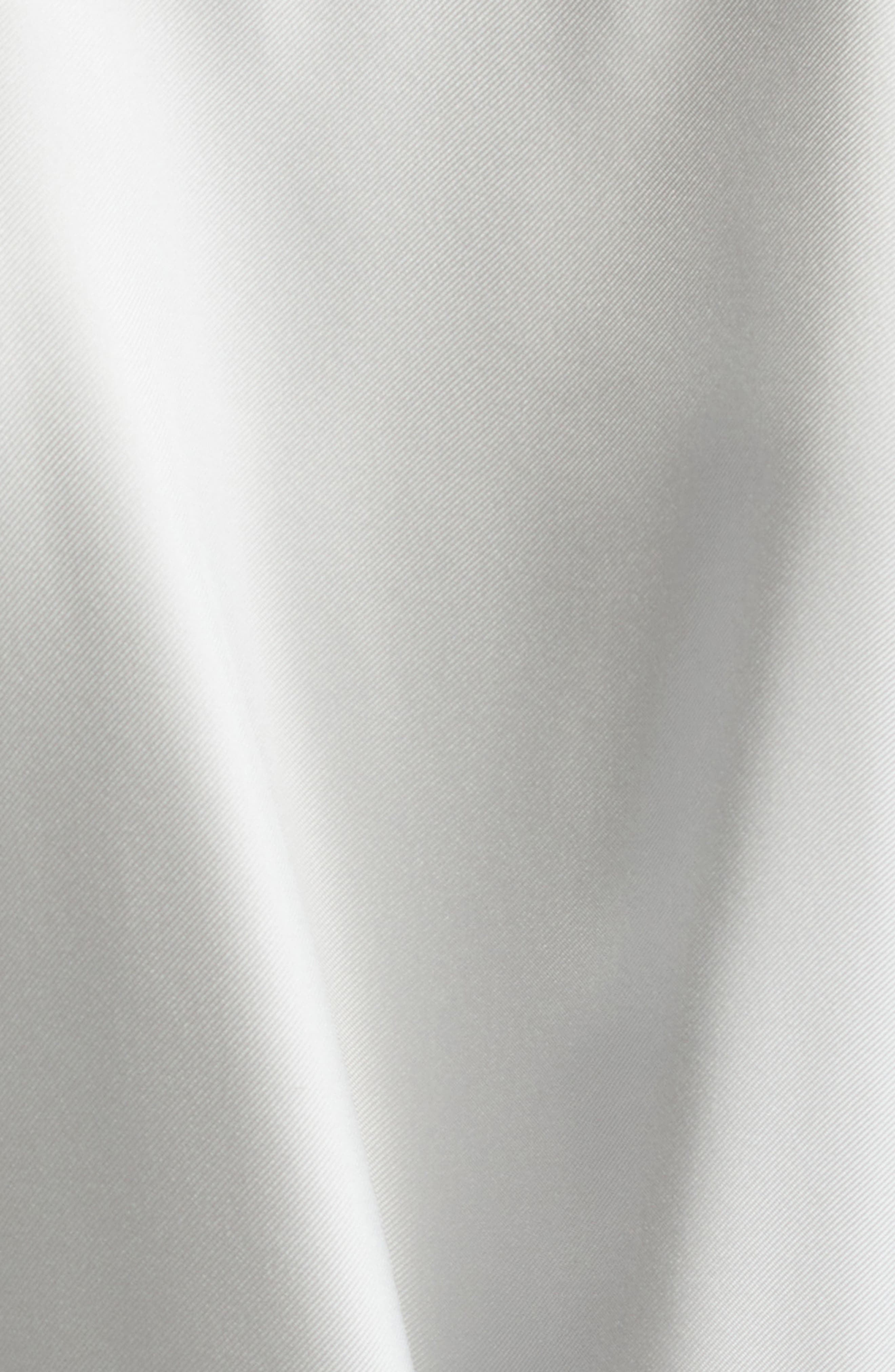 Thom Browne Long Sleeve Pleated Silk Midi Shirtdress in Light Grey at Nordstrom - 6