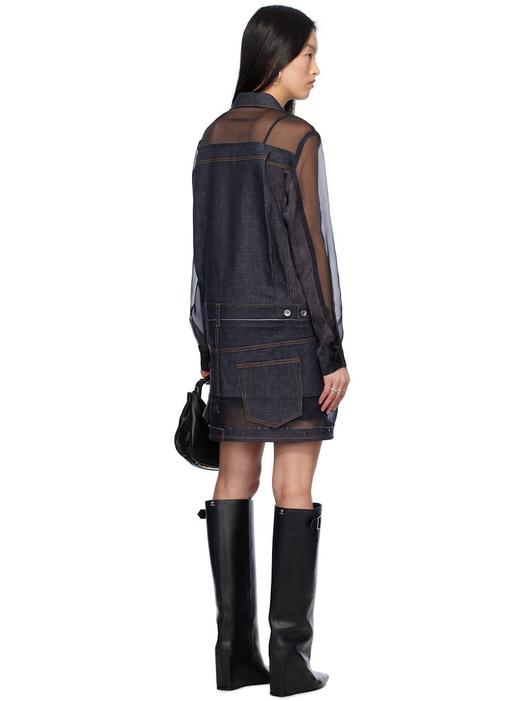 Indigo Mix Denim Minidress - 3