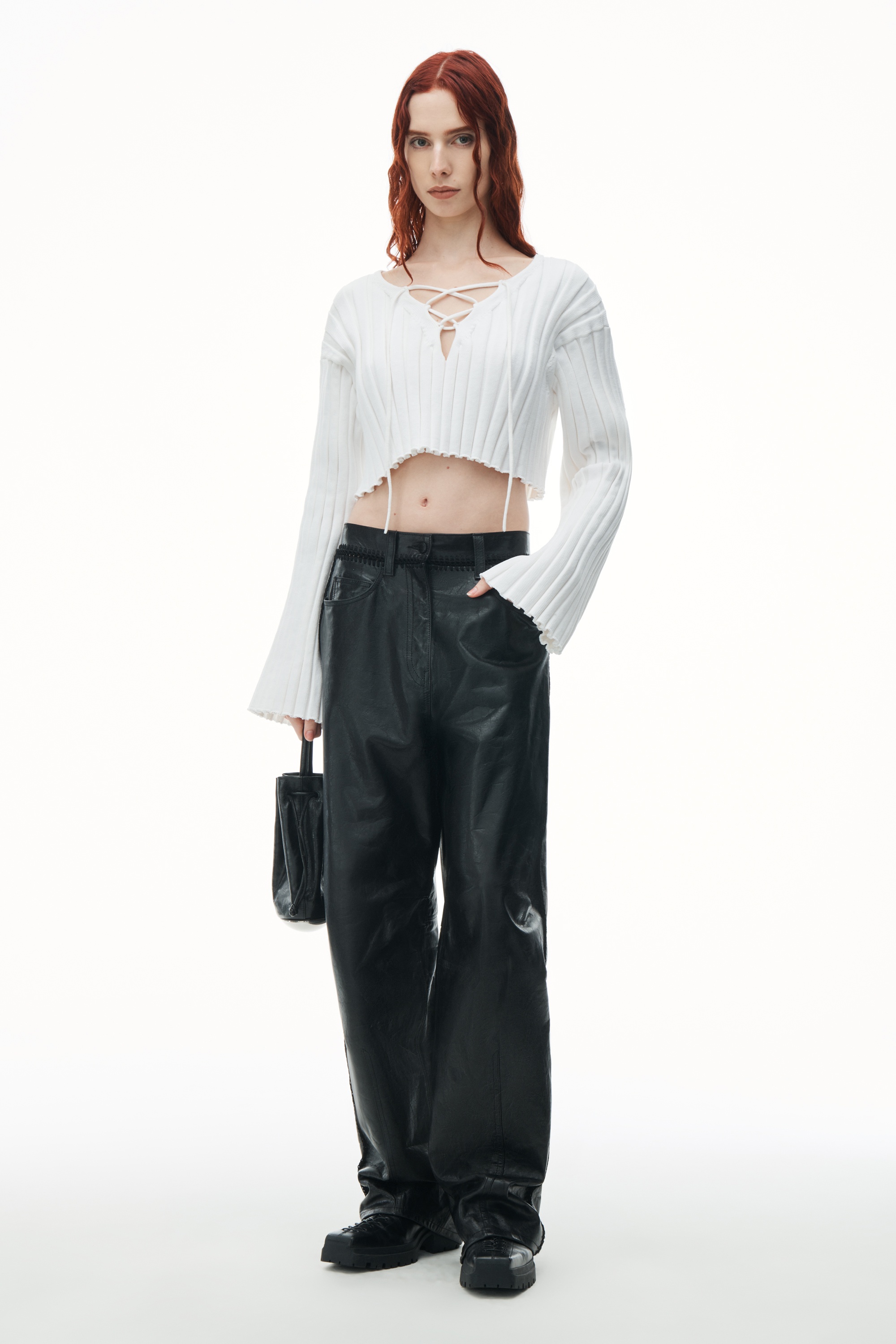 Cropped Pullover With Dropped Shoulder - 6