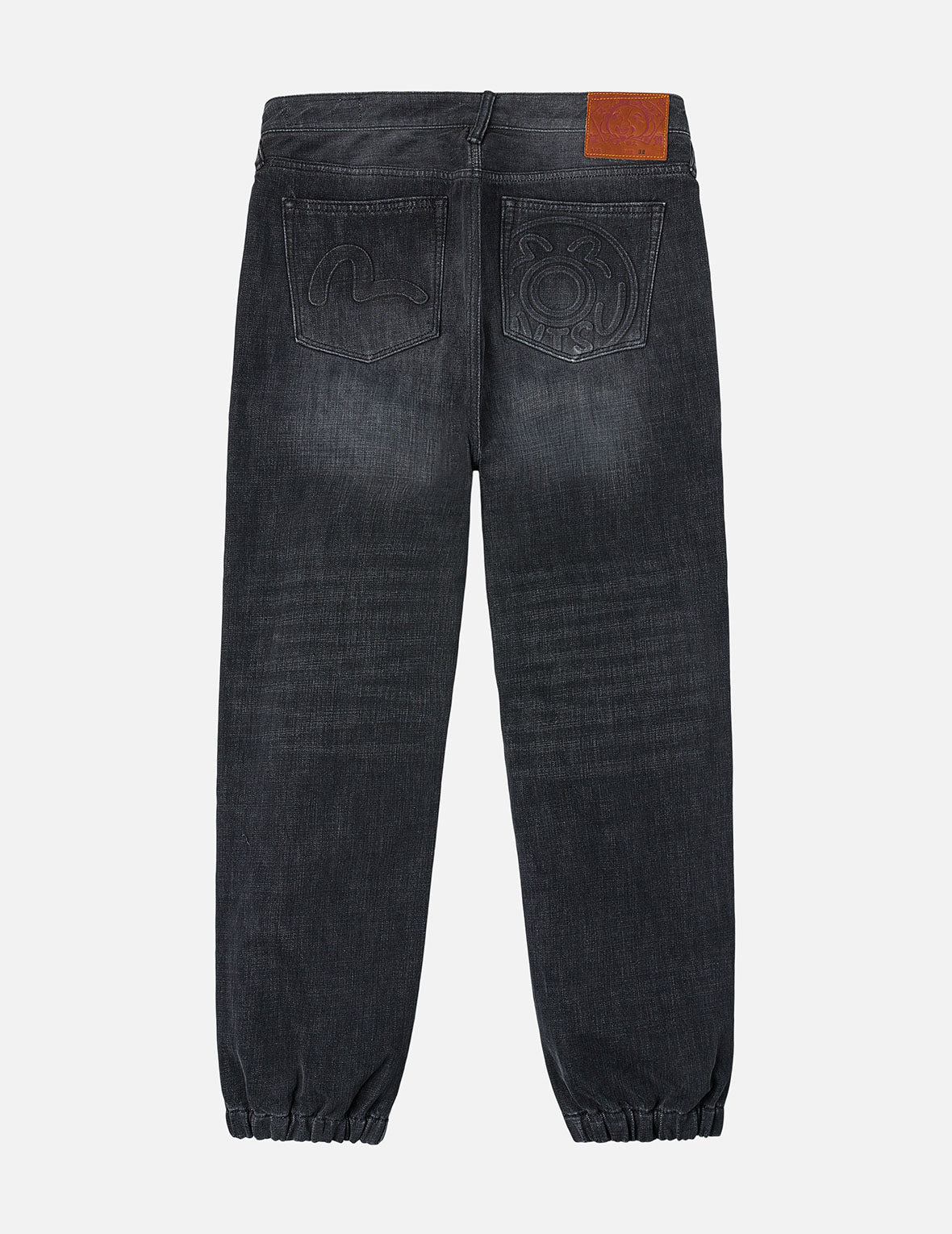 Emboss Seagull and Logo Regular Fit Denim Jogger - 3
