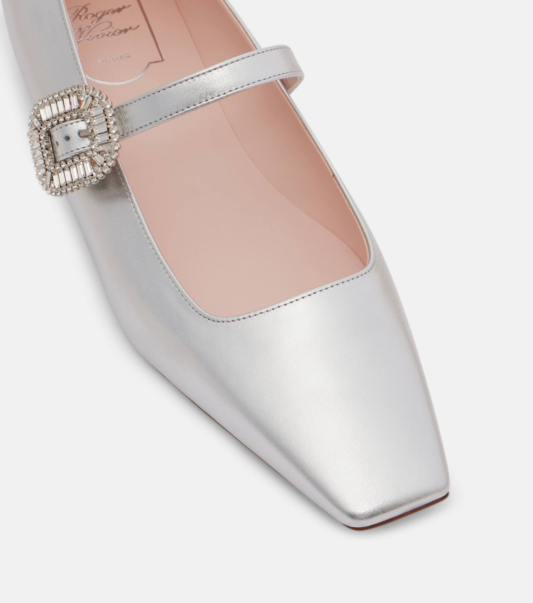 Belle Vivier 25 metallic leather ballet flats - 5