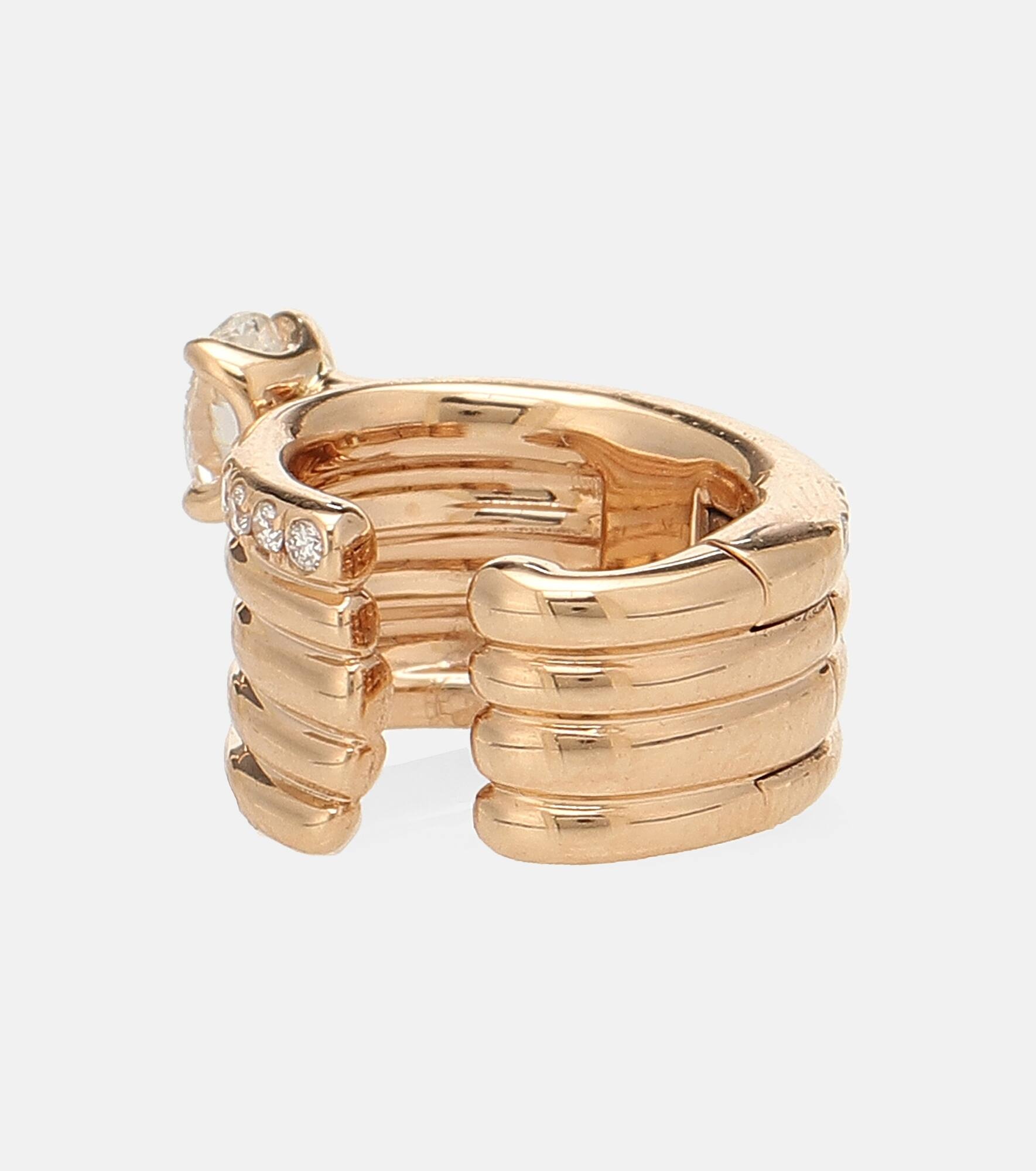 Blast 18kt rose-gold ear cuff with diamonds - 4