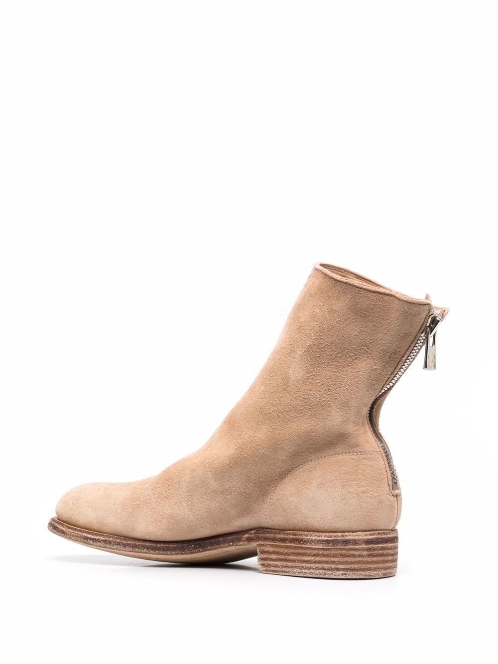 crinkled-effect ankle suede boots - 3