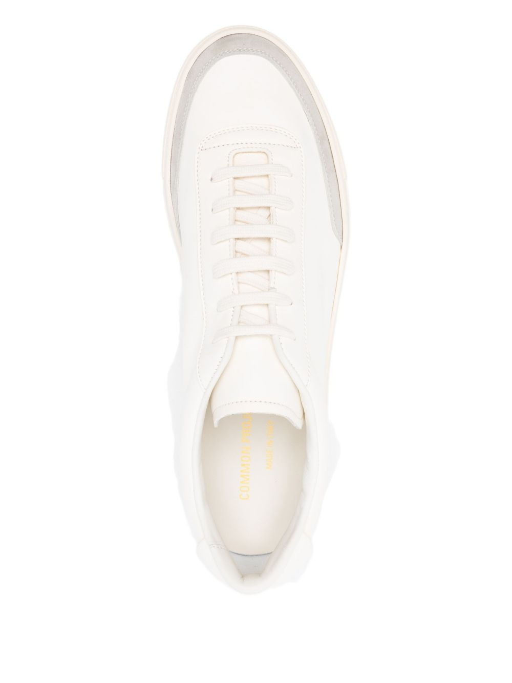 leather panelled low-tops sneakers - 4