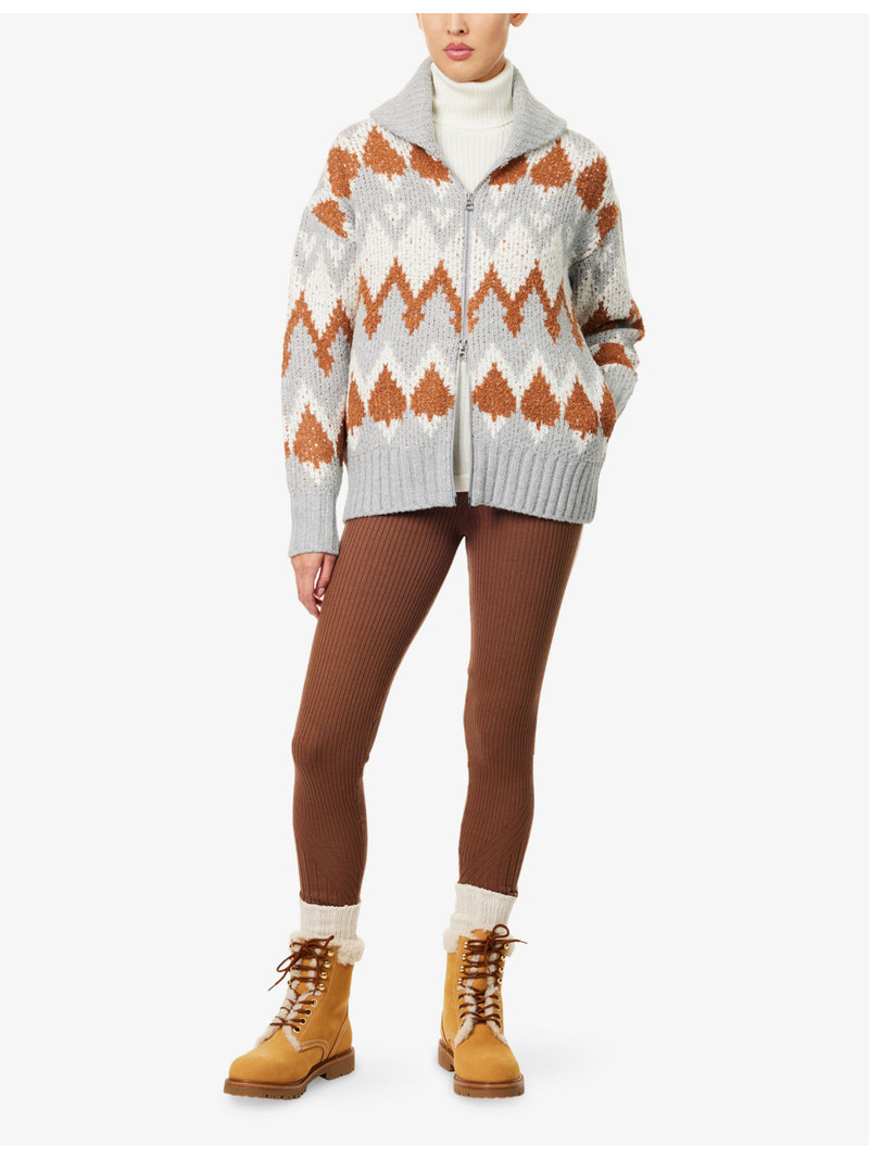 VARLEY Brockley Jacquard Shawl-Collar Knitted Jack outlook