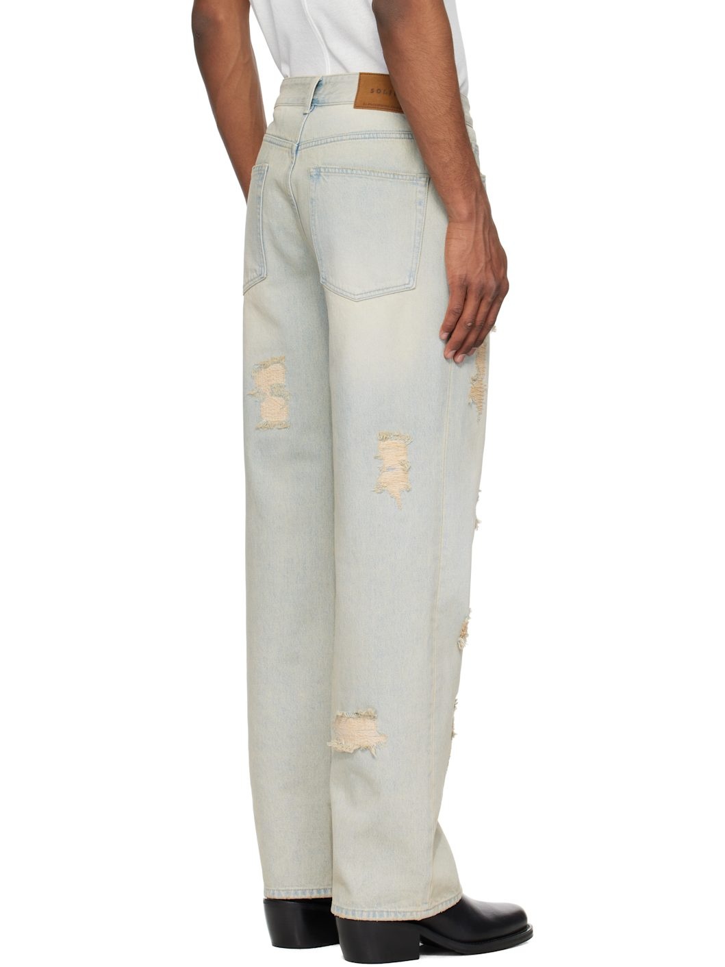Blue Destroyed Jeans - 3
