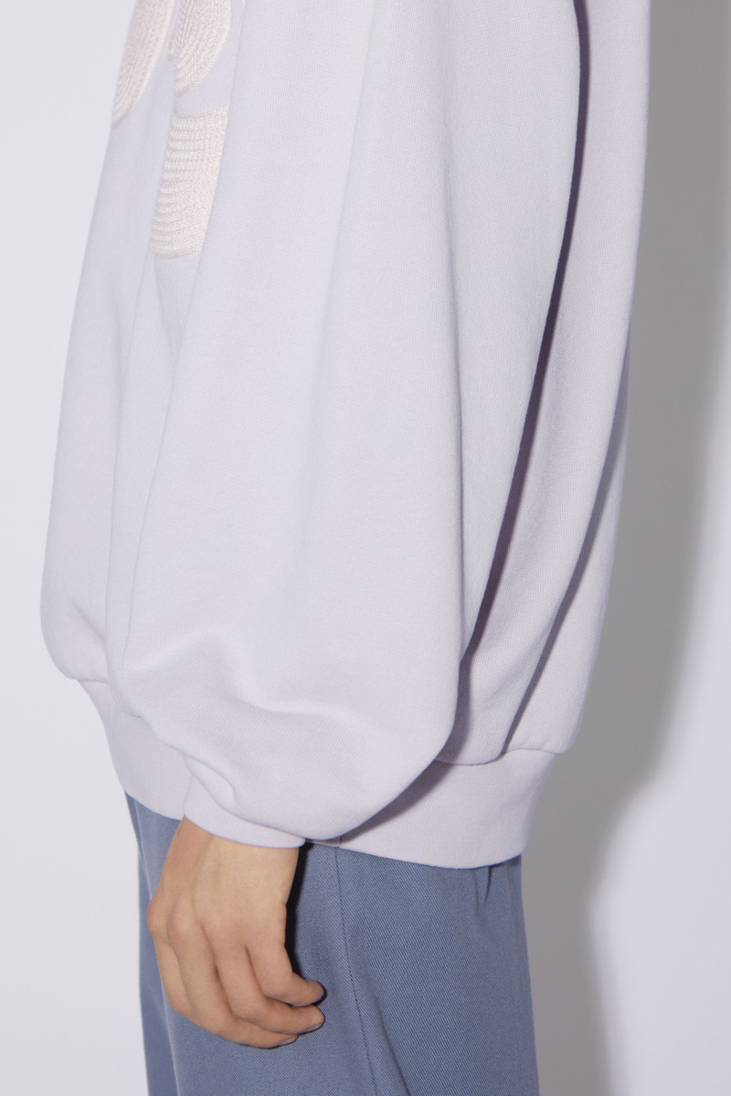 Crew neck bubble logo sweater - Pale lilac 4