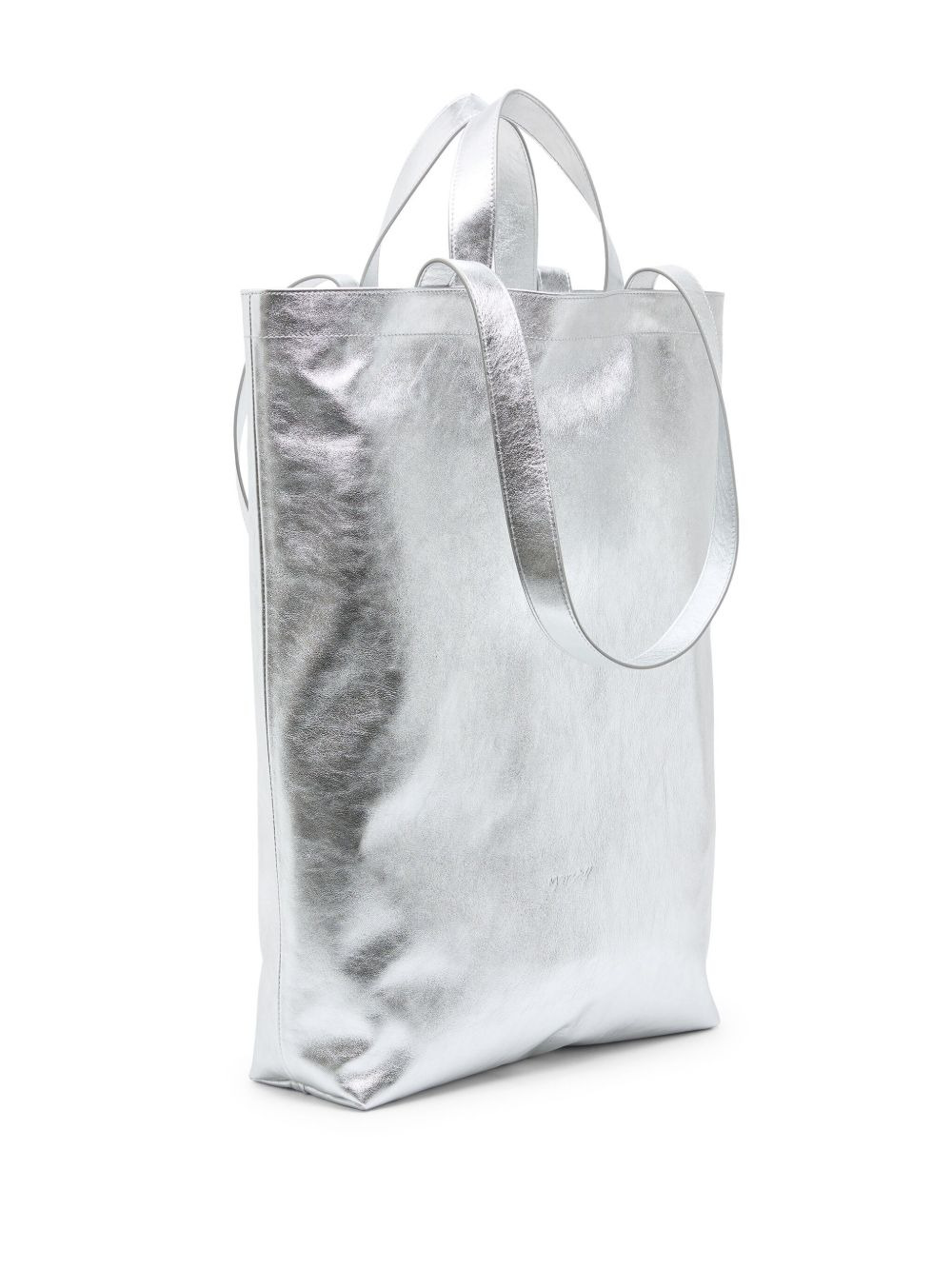 metallic-finish tote bag - 3