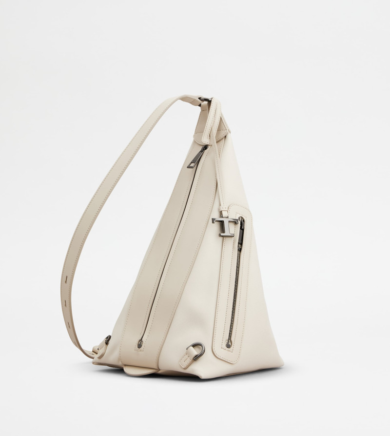 TOD'S MEDA BAG IN FABRIC AND LEATHER SMALL TOD'S•X CAPSULE COLLECTION - OFF WHITE 3