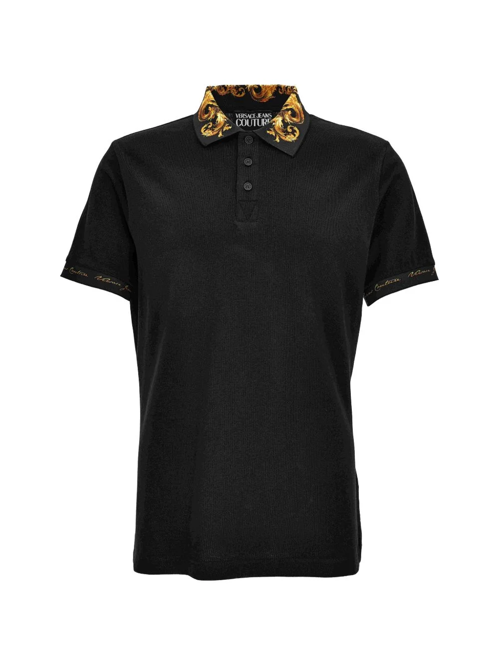 baroque-trim polo shirt - 1