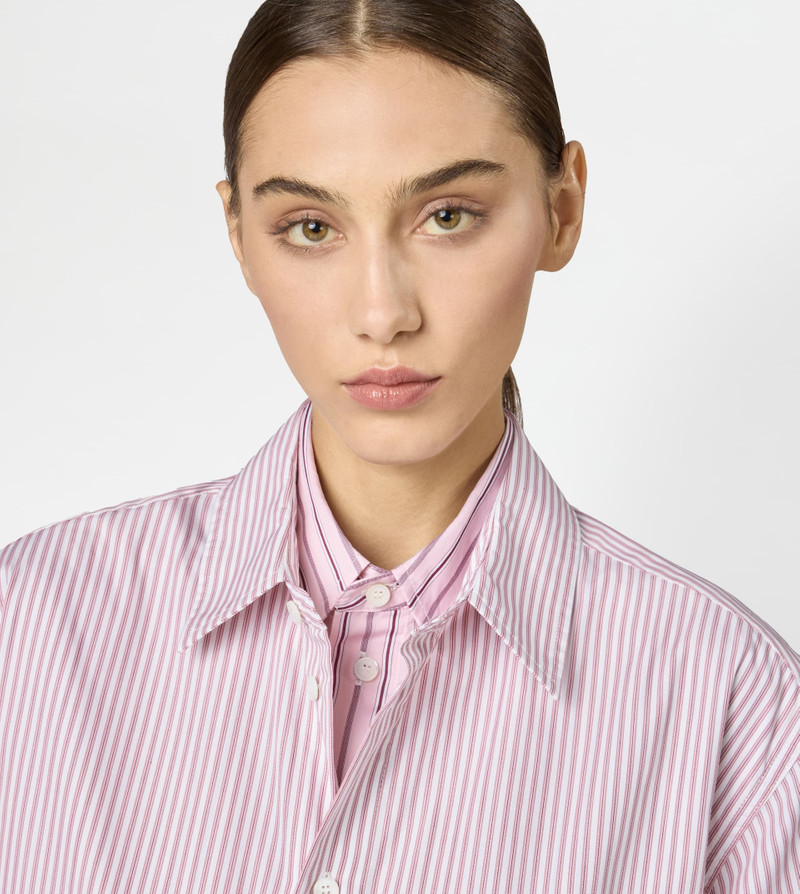DOUBLE COLLAR SHIRT IN POPLIN - PINK, WHITE 6