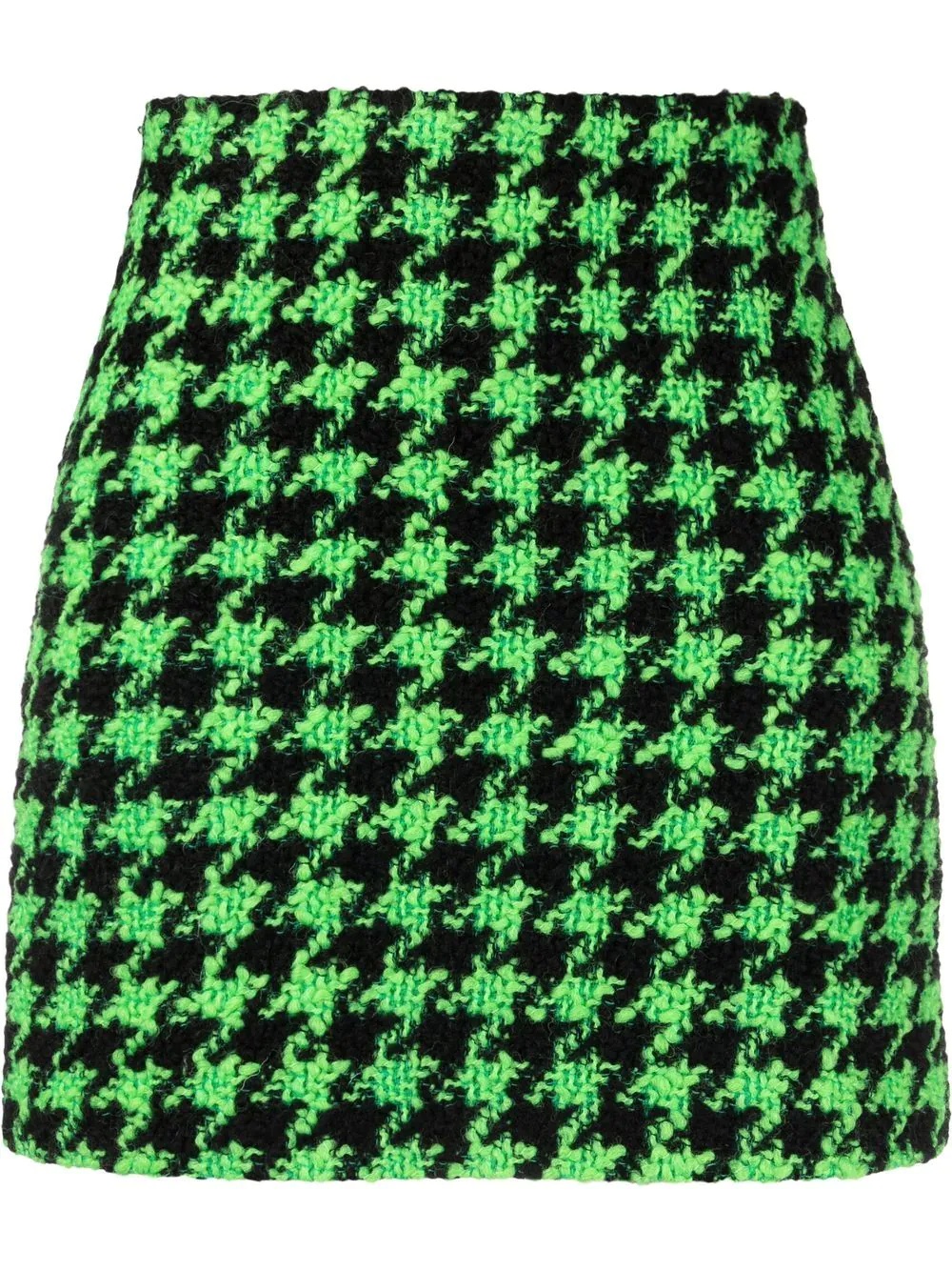 houndstooth-print wool mini skirt - 1