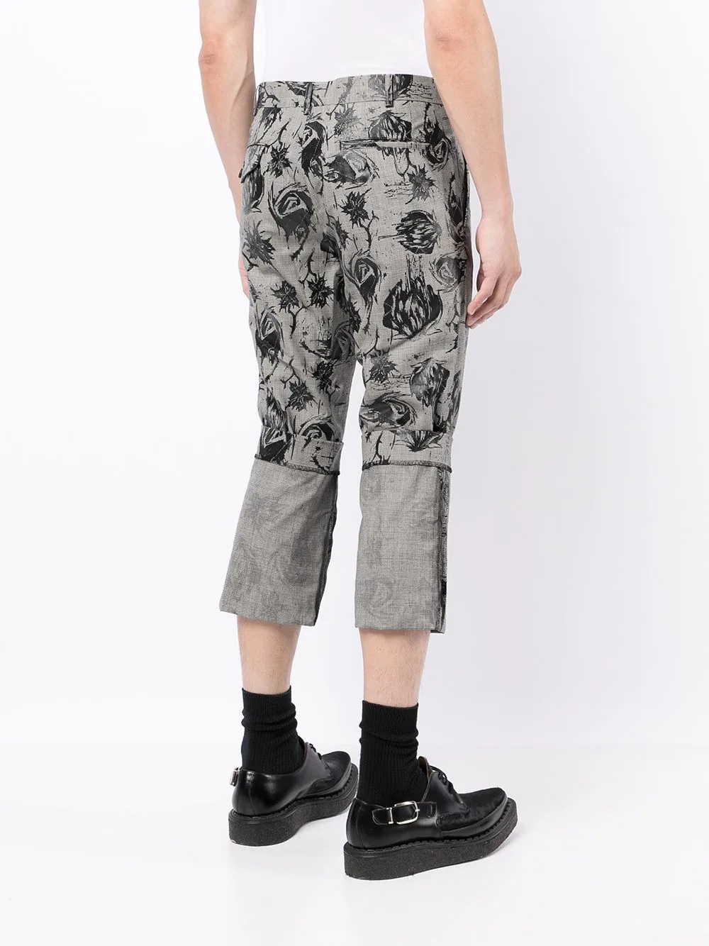 abstract print cropped trousers - 4