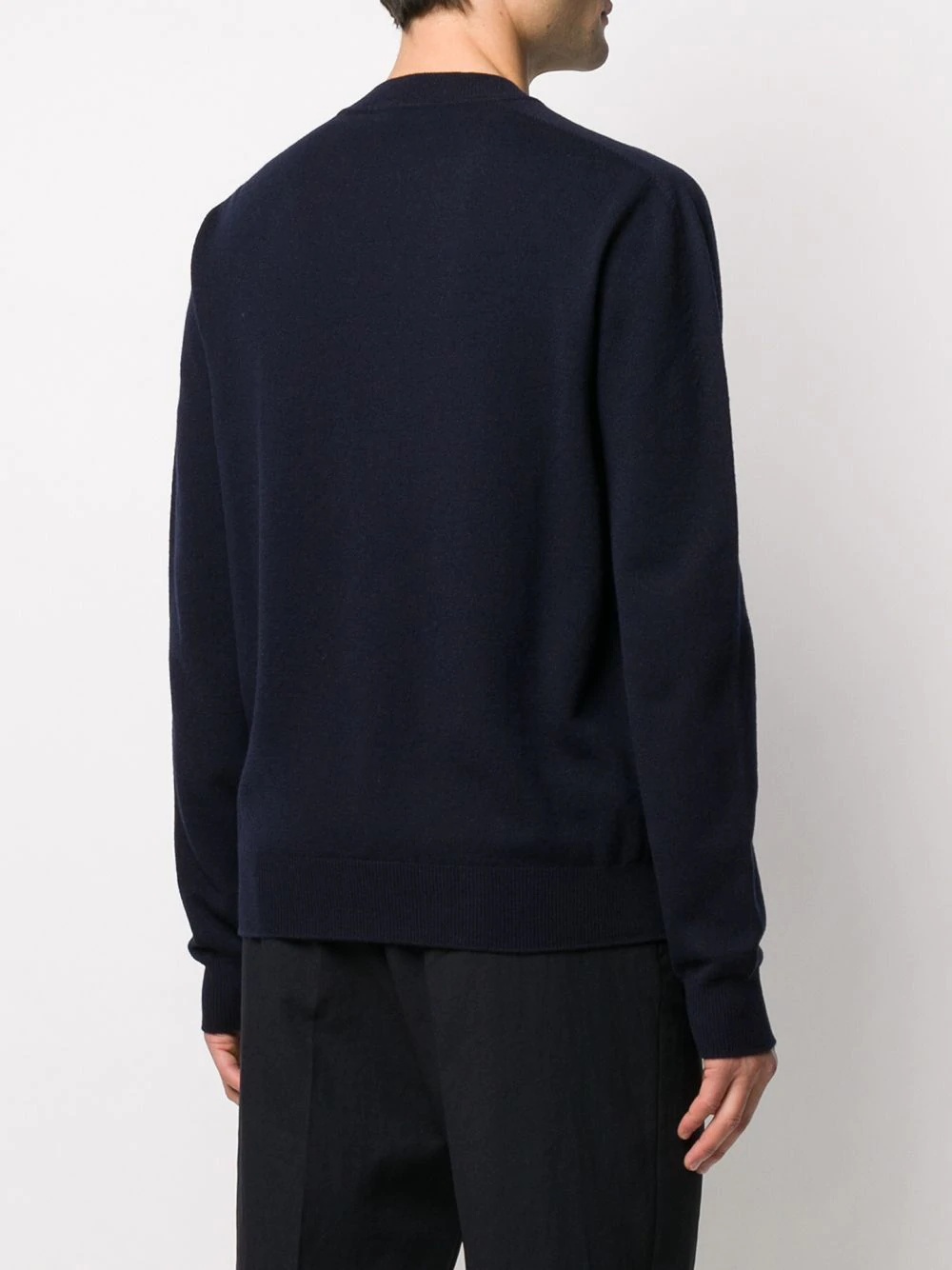 fine knit crew neck jumper - 4