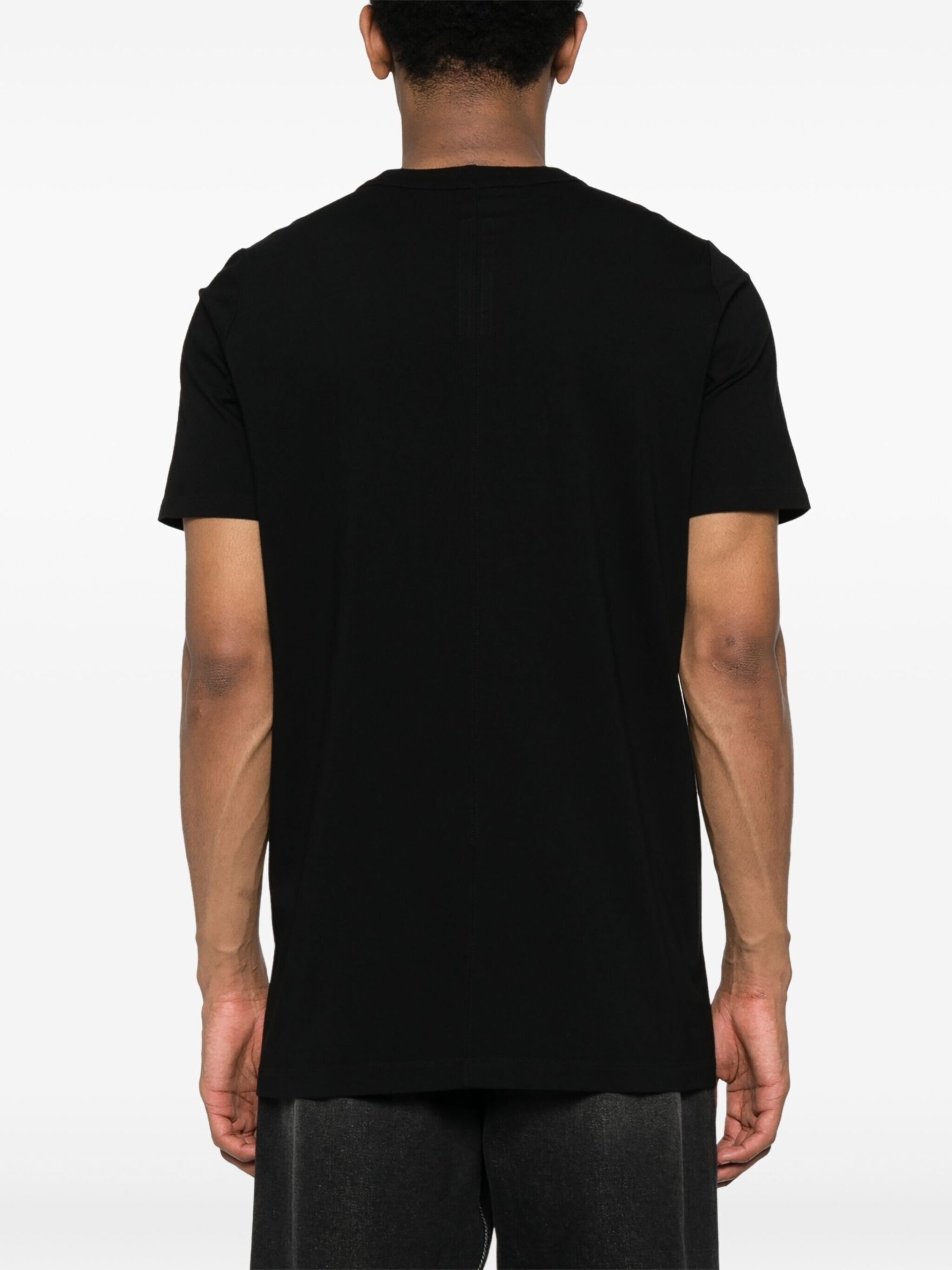 Black Crew Neck Organic Cotton T-Shirt - 4