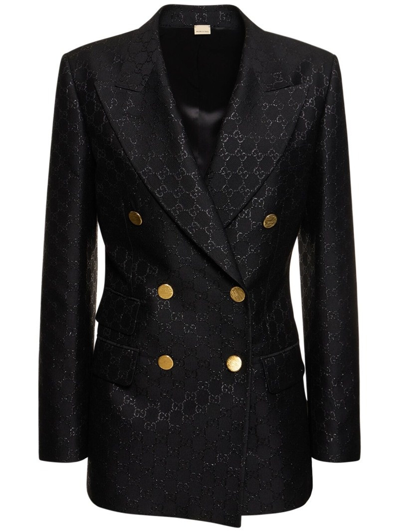 GG lamé wool blend jacket 1