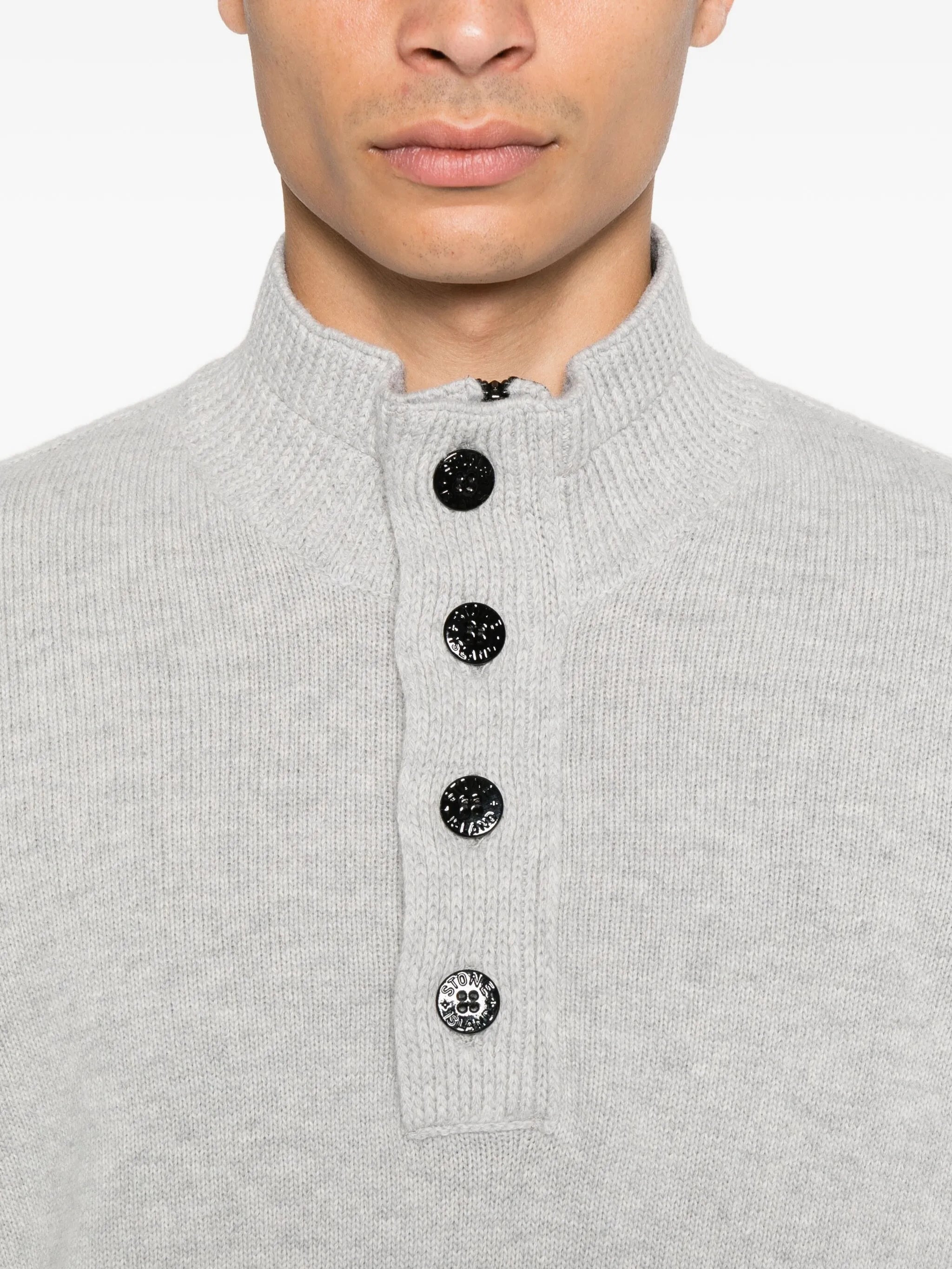 Stone Island 5100040 Button-fastening Patch-pocket Sweater - 3