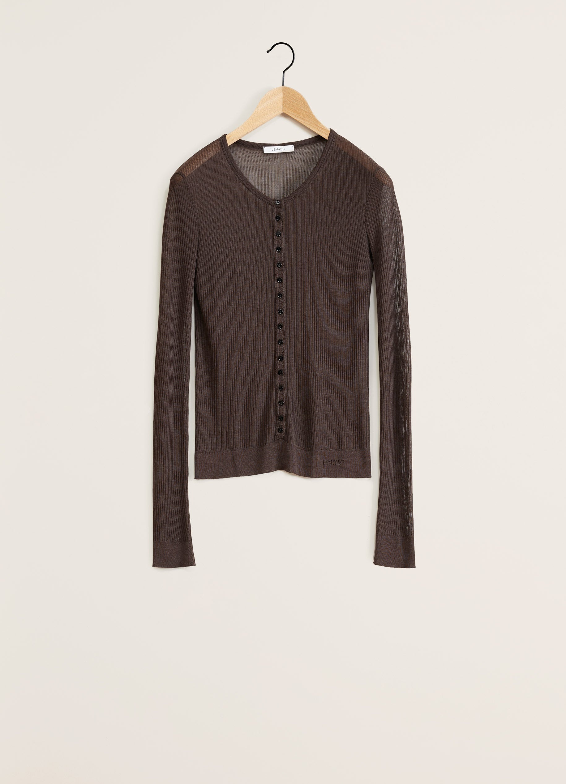 SEAMLESS RIB TOP WITH BUTTONS - 1