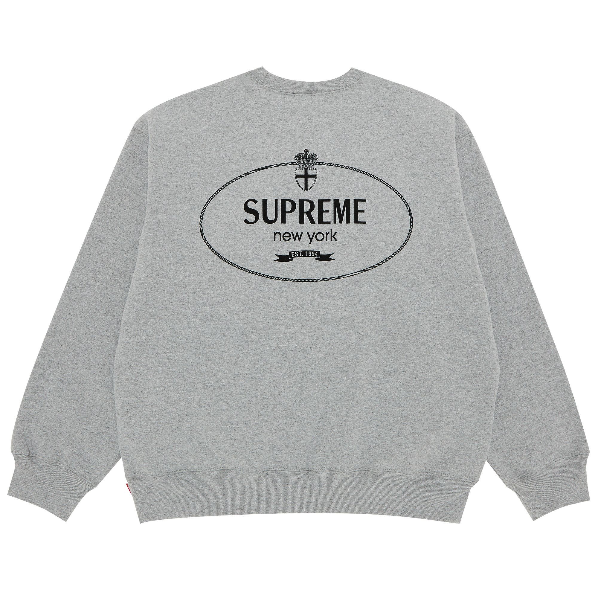 Supreme Crest Crewneck 'Heather Grey' - 2