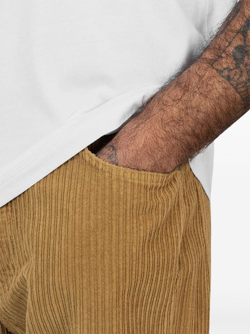 wide-leg corduroy trousers - 4