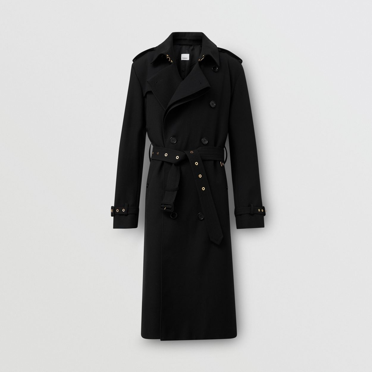 Wool Twill Loop-back Trench Coat - 1