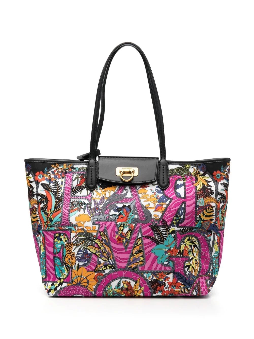 Gancini printed tote bag - 1