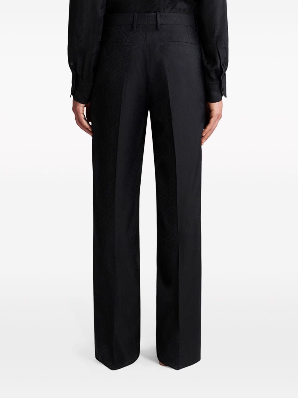 jacquard straight-leg trousers - 3