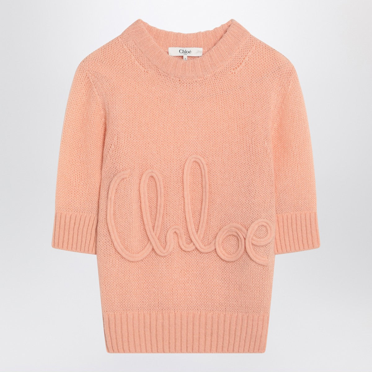Chloé Peach-colored top with logo embroidery - 1