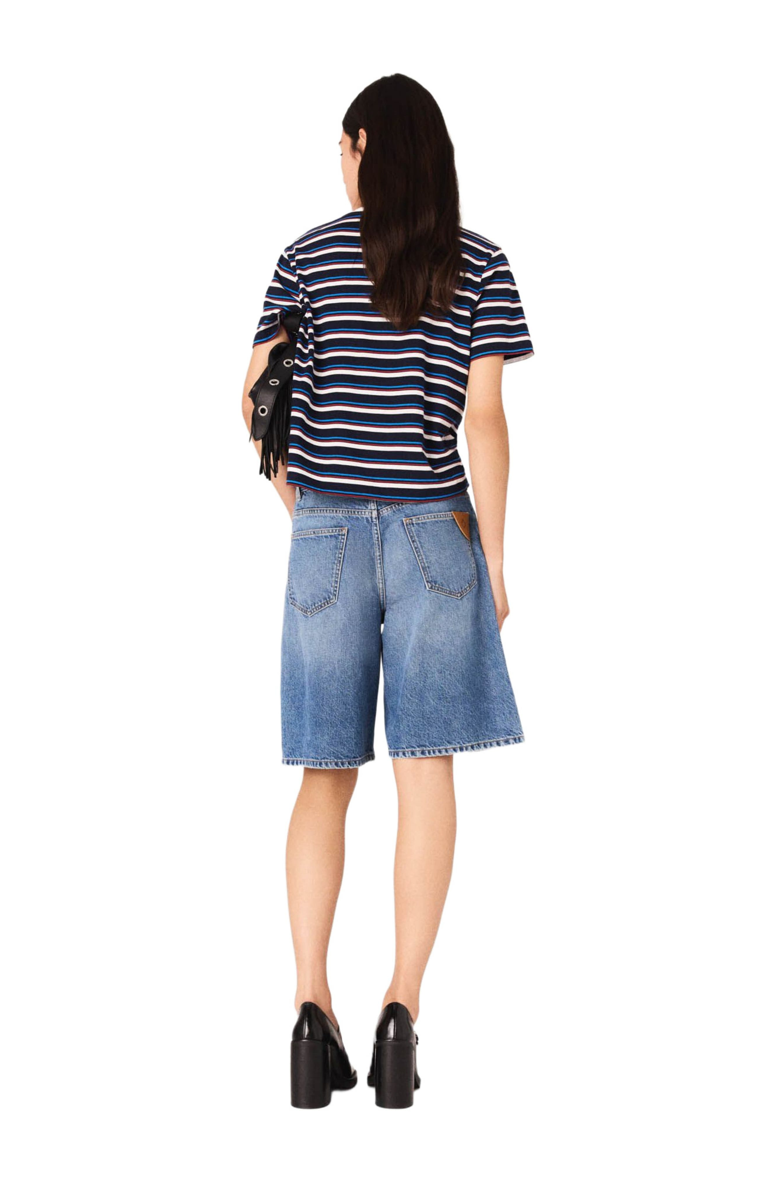 maje Striped T-shirt in White/navy at Nordstrom - 3