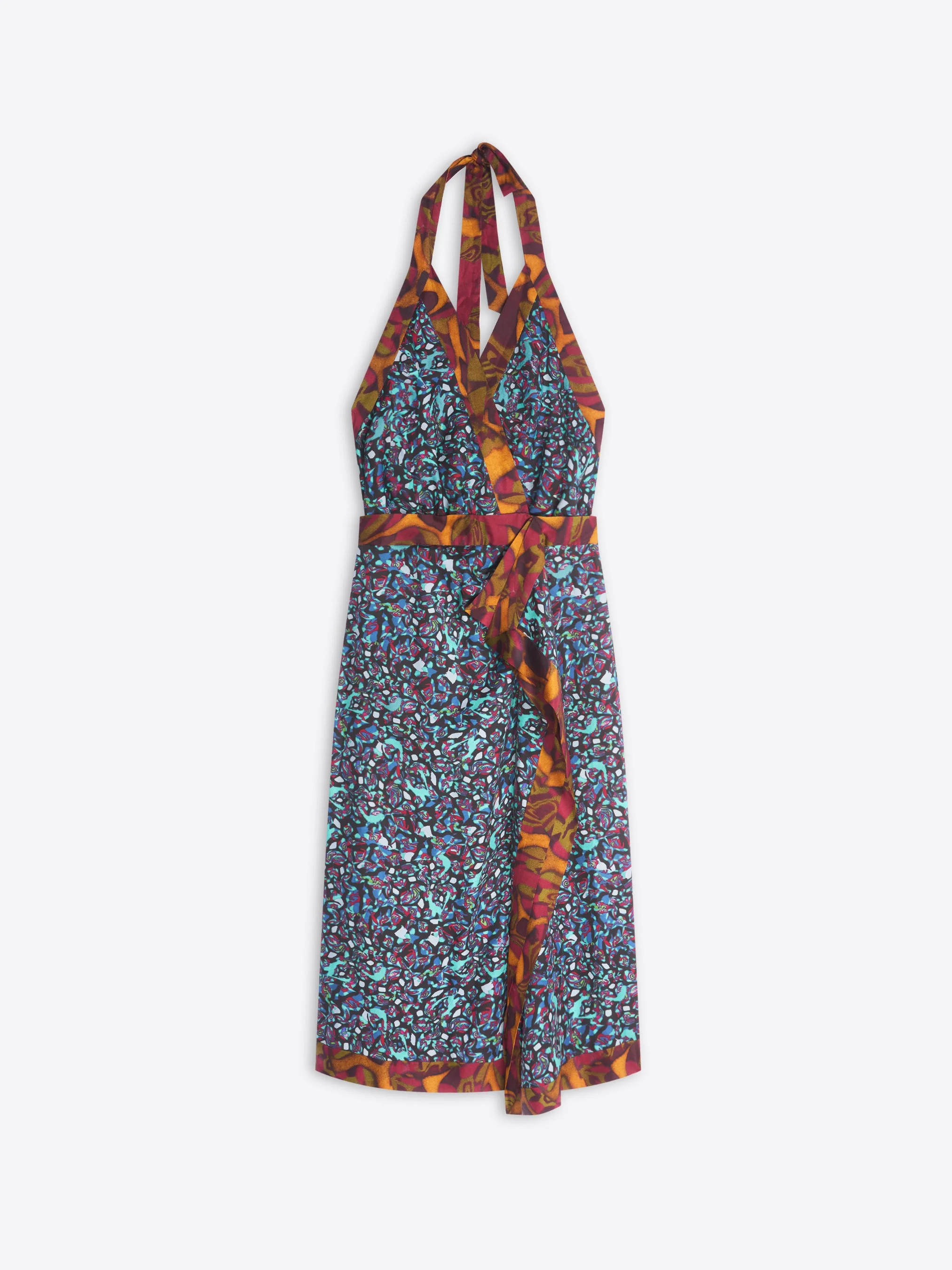 HALTERNECK VISCOSE DRESS - 1
