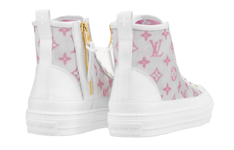 (WMNS) LOUIS VUITTON Stellar Ankle Sneakers 'Grey Pink White' 1A8NKH - 4