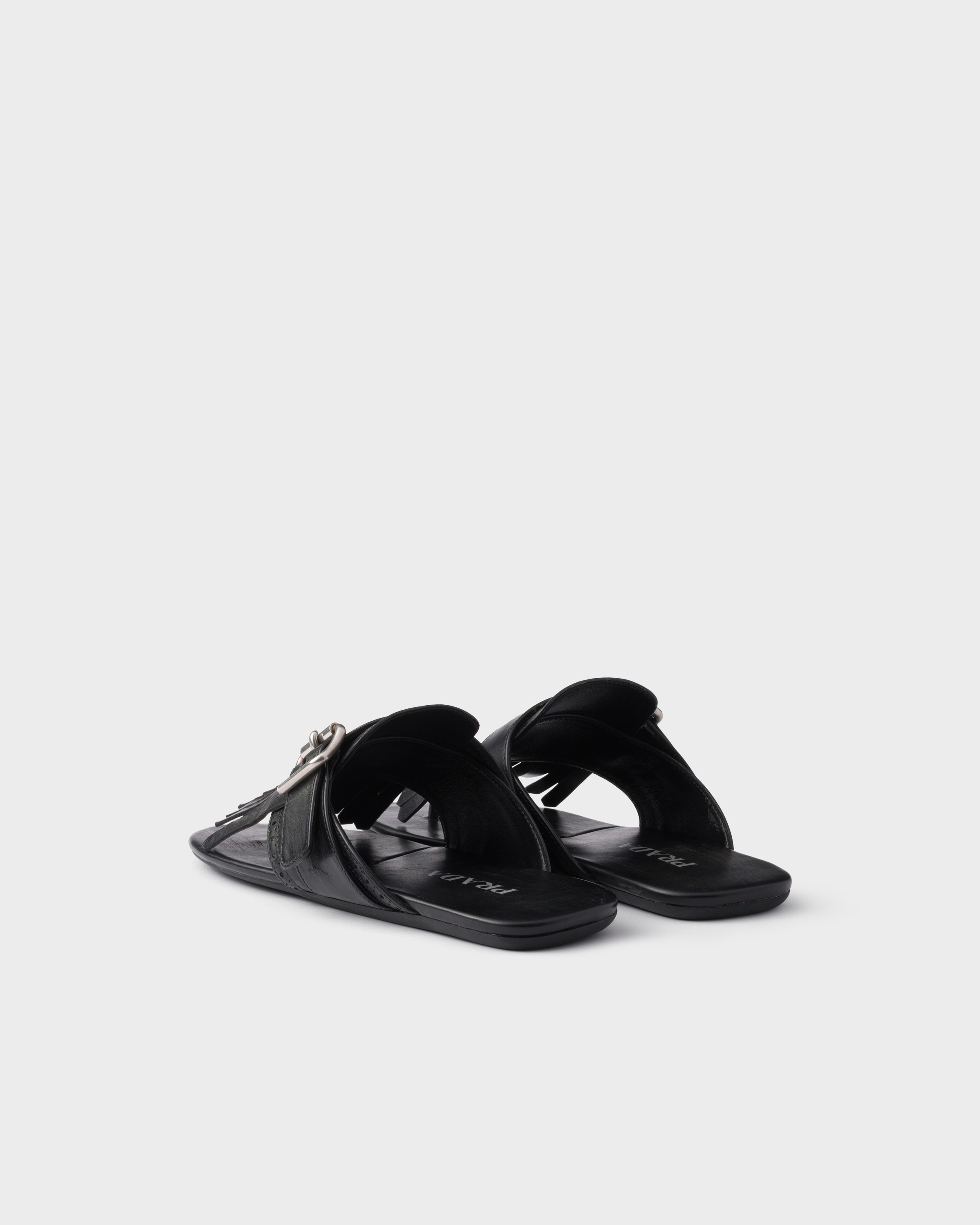 Shuffle leather thong sandals - 5
