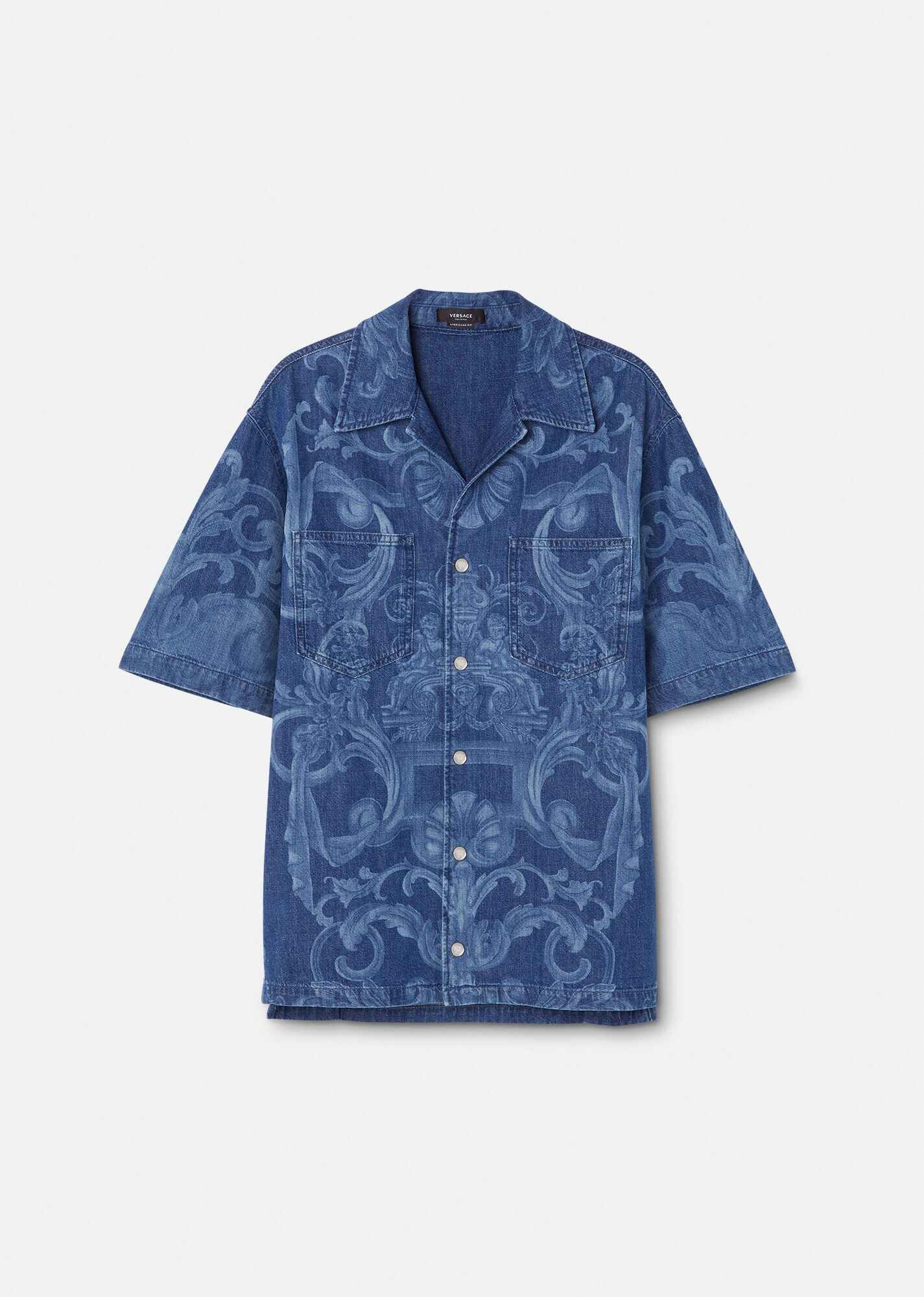 Silver Baroque Denim Shirt - 1