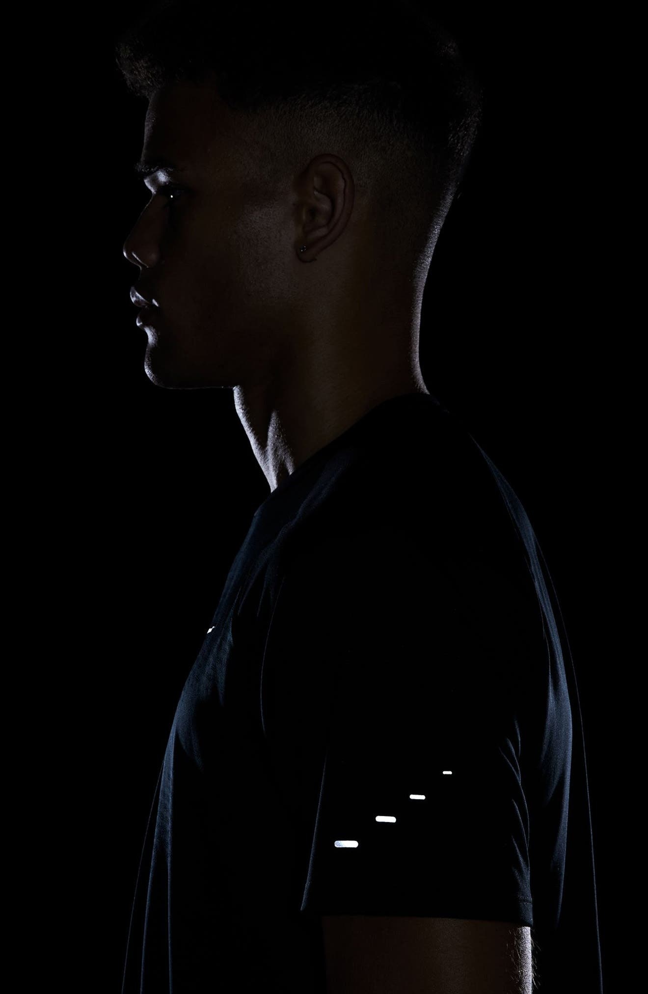 Nike Stride Dri-FIT ADV Running T-Shirt in 010 Black/refsil at Nordstrom - 4